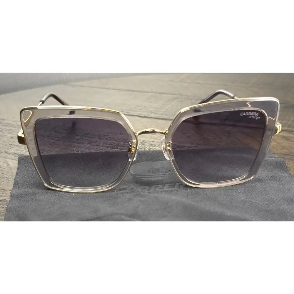 Carrera 3031/S Womens Sunglasses Grey Gold Mirror KB7FQ New Retail MSRP $190